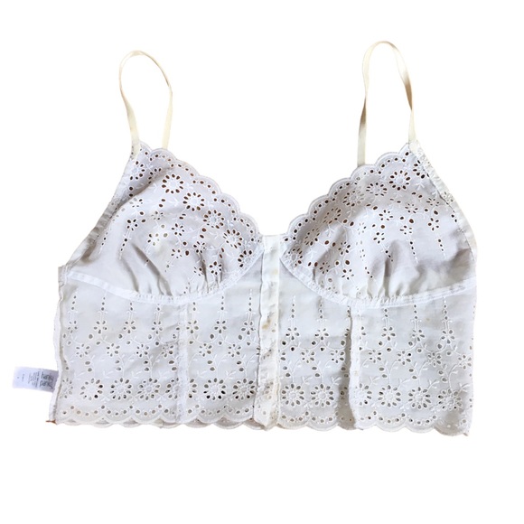 Hanky Panky Eyelet Button Up Bralette size small - Picture 9 of 15